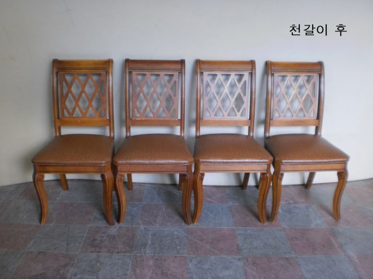 해운대 센텀 센시빌 식탁의자 천갈이 전,후