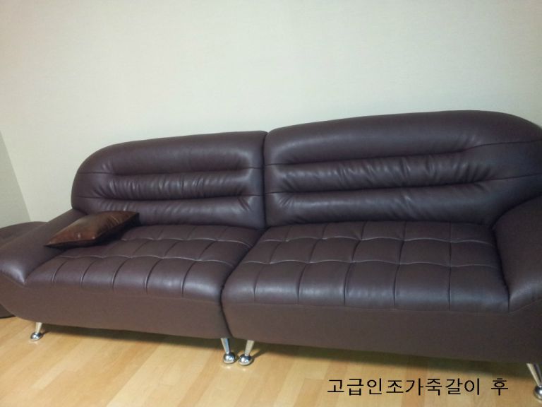 장전동 벽산블루밍 고객님 고급인조가죽갈이 전,후